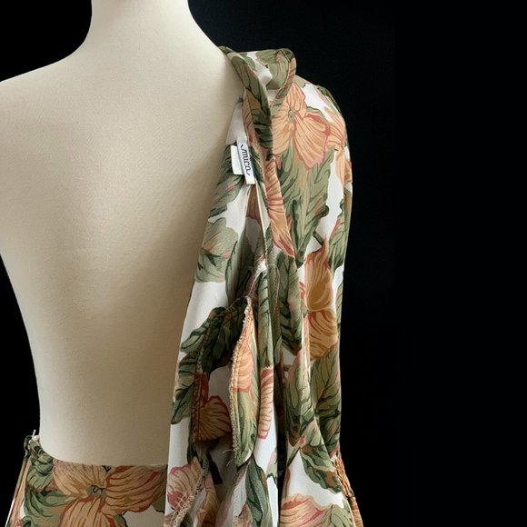 VINTAGE Mica (c. 1990) | Gorgeous!!! Floral Bias Cut Skirt Set | VERY GOOD! - Picture 7 of 9